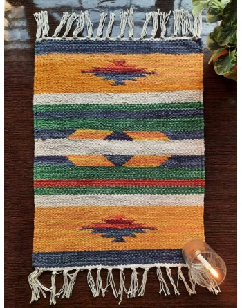Craftinence Autumn Table Mats-13x17 Inches- Set of 4-Fringeless Cotton Table Mats