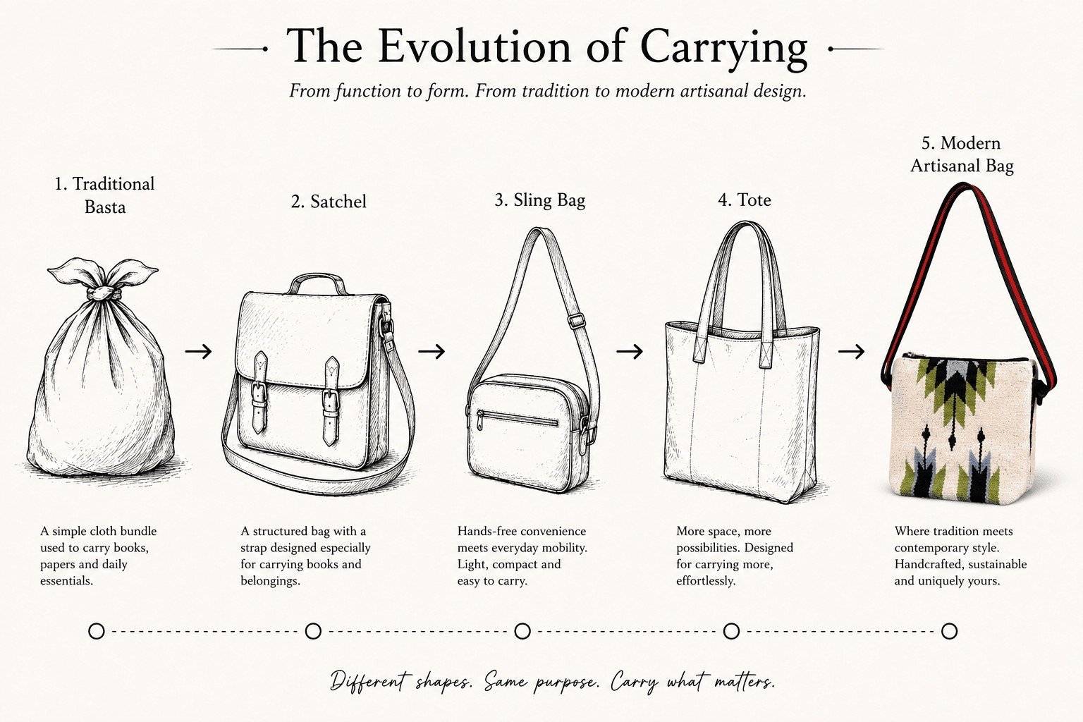 What Connects a Traditional Basta to Your Modern flaunt it Satchel?